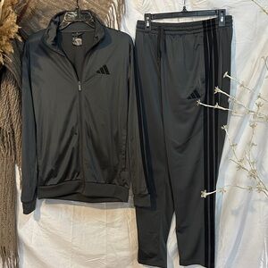 adidas Charcoal Performance Track Jacket and Pants Set

Top small
Bottoms Medium